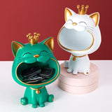 Statue de chat grande bouche