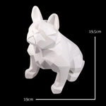 Statue bouledogue blanc