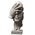 Statue Homme Visage Gris