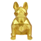 Statue Bouledogue Origami Or