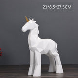 Taille statue origami licorne