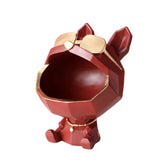 Statue Bouledogue Anglais Rouge