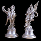 statue de couple argent