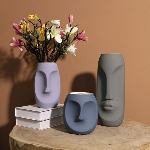 Vases tête Moaï