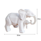 Eléphant origami blanc