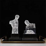 statue homme en verre