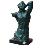 statue homme couleur bleue