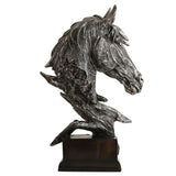 Tête De Cheval Statue Argent