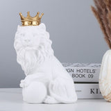 Statue lion blanc