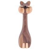 Statue En Bois D'un Chat