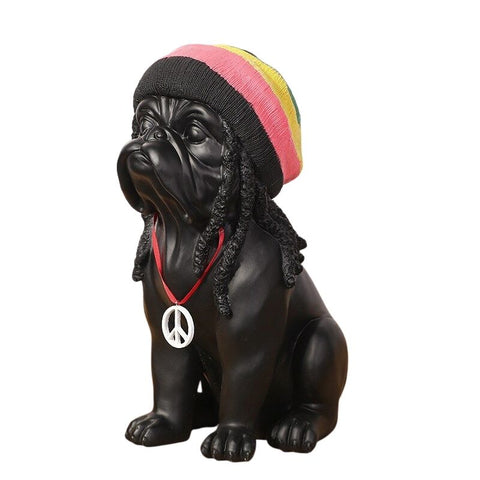 Bouledogue Statue Rasta