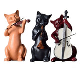 Statue Chat Musicien