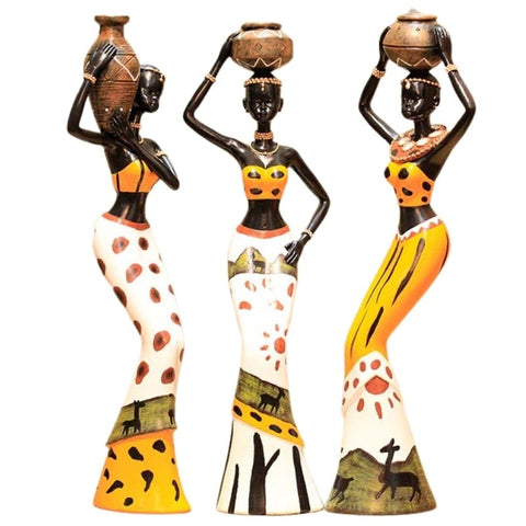 Statue Femme Africaine Trio