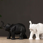 éléphant origami noir