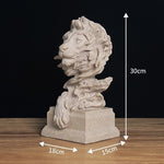 Statue lion blanche