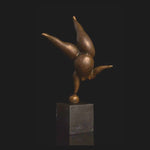 Statue femme ronde bronze