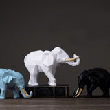 Statue Origami Éléphant Family