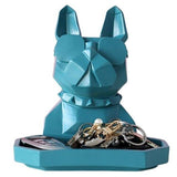 Statue Chien Bouledogue Vert