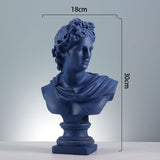 Taille statue apollon bleu