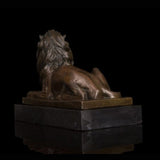 déco lion bronze