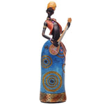 Statue Homme Africain Bleu