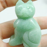 Statue chat verte