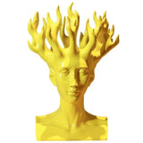 Statue Femme Vase Jaune