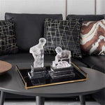 sculpture couple en verre