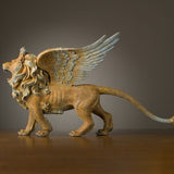 statue lion chimère