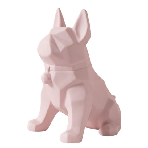 Statue Origami Chien Rose