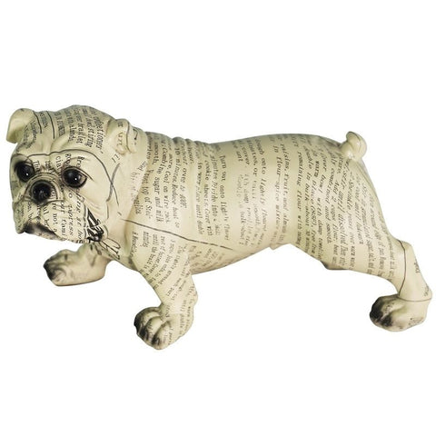 Statue Bouledogue Journaux