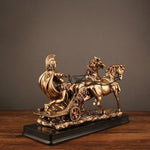 Statue bronze cavalier grecque.