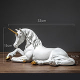 Taille grande licorne blanche