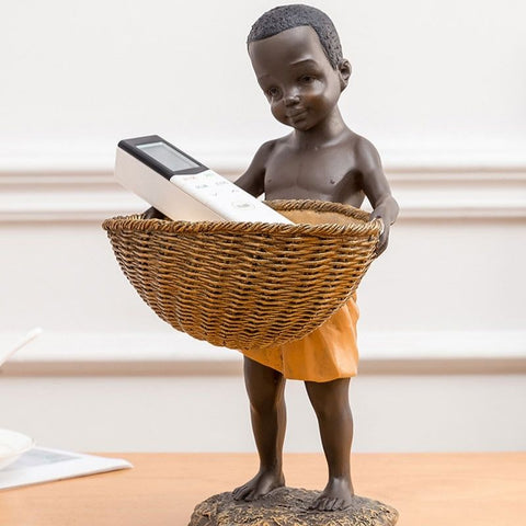 Statue enfant africain