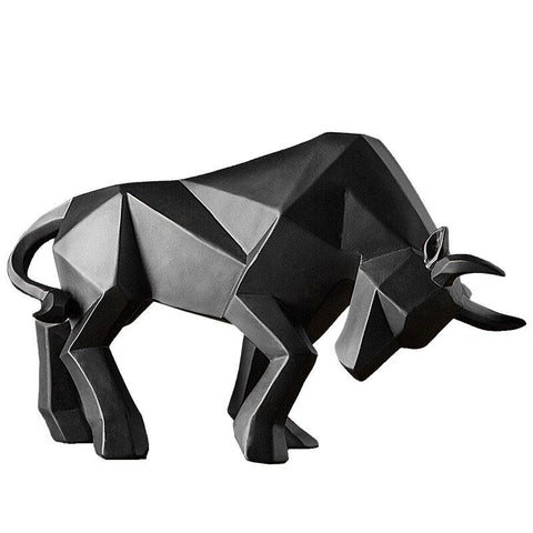 Statue Origami Taureau Noir