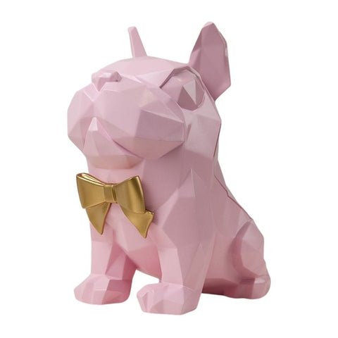 Statue Bouledogue Français Rose