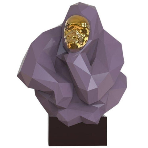 Statue Gorille Design Violet