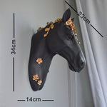 Taille tête de cheval noir