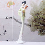 Taille statue geisha verte