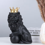 statue de lion noir