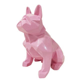 Statue Bouledogue Origami Coloré