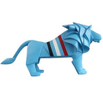 statue de lion bleu