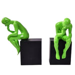 Statue Homme Penseur Vert