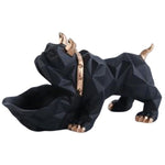 Bouledogue Statue Origami Noir