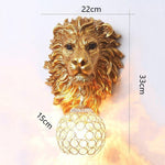 Lampe murale en forme de lion