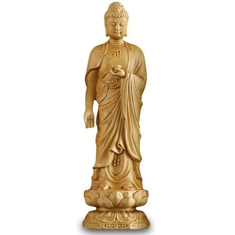 Statue Bouddha Debout Bois