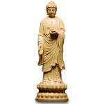 Statue Bois Bouddha Debout